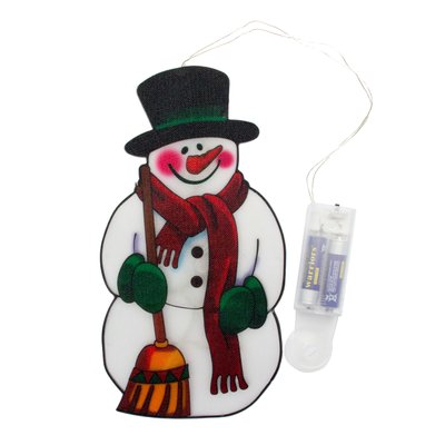 Светодиодная декорация - Снеговик, 25x13,5 см, 10л, пластик, IP20 (640287) 640287 фото