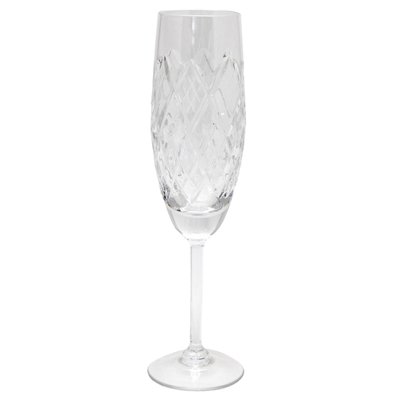 Кришталевий келих для шампанського Neman, візерунок - дрібний ромб, 19 см, 150 мл (9356-2) 9356-2 фото