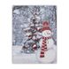 Светящаяся картина - снеговик с елкой, 4 LЕD ламп, 40x30x1,8 см (940034) 940034 фото 1