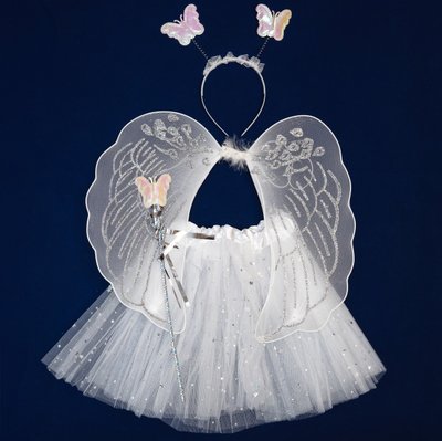 Детский карнавальный костюм - ангел, 4-8 лет, белый (518110) 518110 фото
