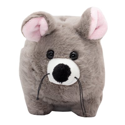 М'яка іграшка-скарбничка мишка, 20 см, сірий, плюш (X1807820) X1807820 фото