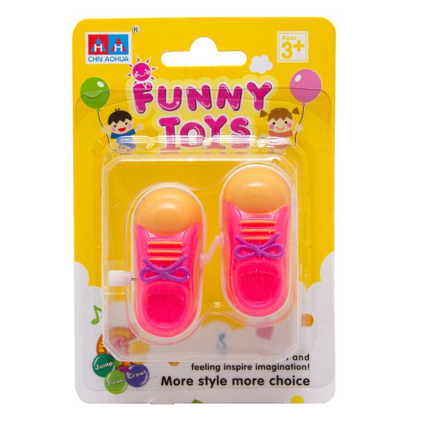 Іграшка заводна - черевички Aohua, 5,5x5,5x2,7 см, рожевий, пластик (8026A-3-2) 8026A-3-2 фото