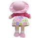 М'яка іграшка лялька з вишитим обличчям, 36 см, рожева сукня (860890) 860890 фото 2