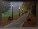 Светящаяся картина - осенний парк с фонарями, 5 LЕD ламп, 30x40 см (940058) 940058 фото 4