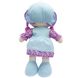 М'яка іграшка лялька з вишитим обличчям, 36 см, блакитна сукня (860814) 860814 фото 2