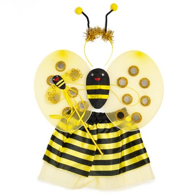 Детский карнавальный костюм - пчелка, 4-8 лет, желтый, черный (519308) 519308 фото
