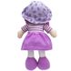 М'яка іграшка лялька з вишитим обличчям, 36 см, фіолетова сукня (860876) 860876 фото 2